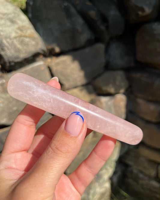 Rose Quartz Massager Reiki Chakra crystal massage wand intimate healing powerful ethically sourced from Madagascar