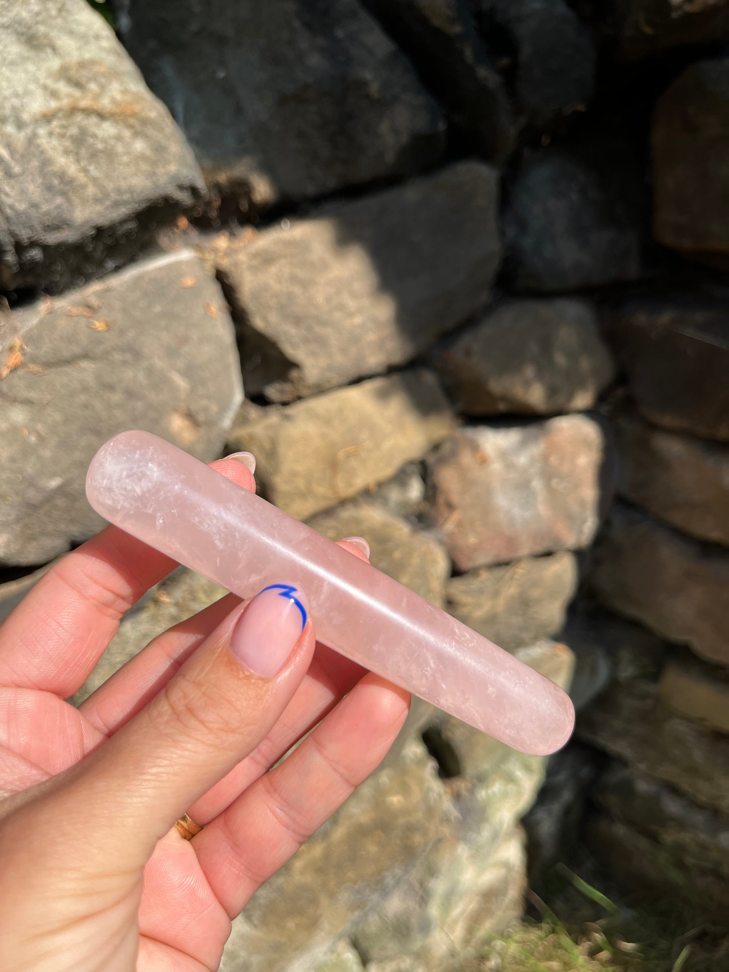 Rose Quartz Massager Reiki Chakra crystal massage wand intimate healing powerful ethically sourced from Madagascar