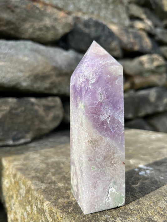 Pink Amethyst Purple Druzy Flower agate Crystal Rare ethical Crystal from Madagascar comforting, grounding and calming anxieties