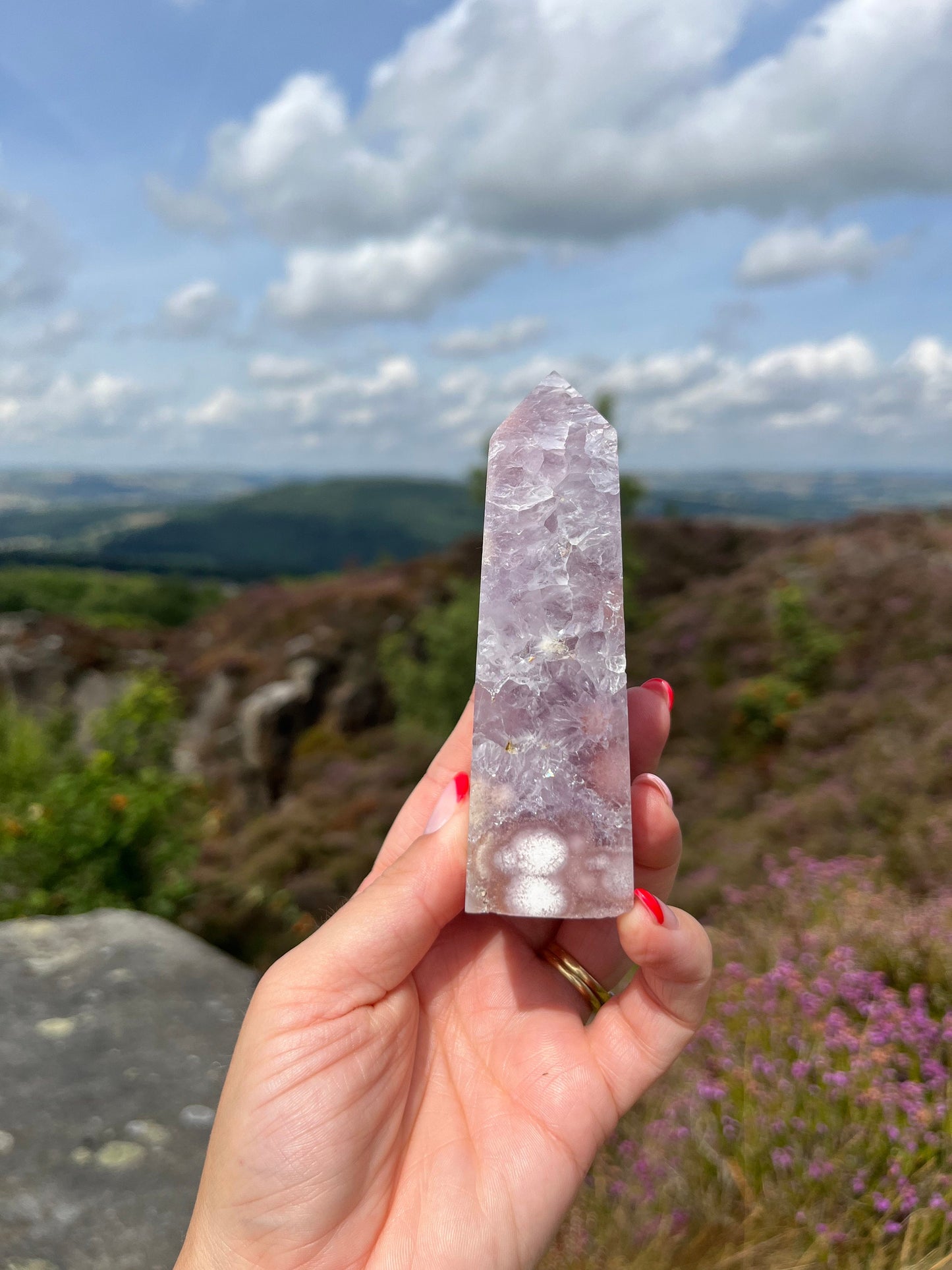 Pink Amethyst Purple Druzy cave Flower agate Crystal Rare ethical Crystal from Madagascar comforting, grounding and calming anxieties