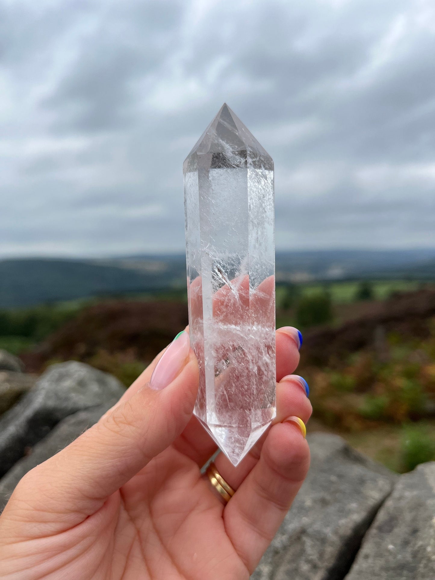 Clear Quartz Crystal DT healing manifesting desires amplifying energy ethically sourced from Madagascar