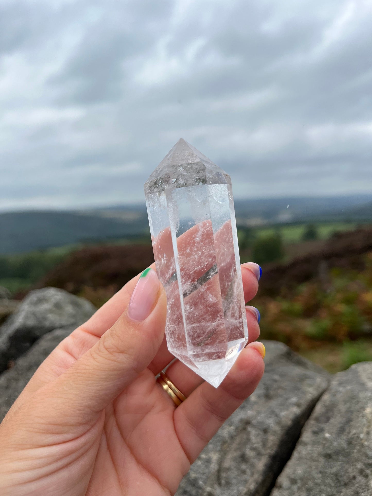 Clear Quartz Crystal DT healing manifesting desires amplifying energy ethically sourced from Madagascar